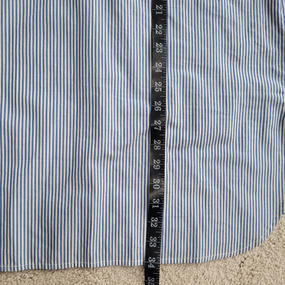 J. Crew Embroidered 100% Cotton Striped Boyfriend Shirt Dress Size S Like New - Picture 9 of 11